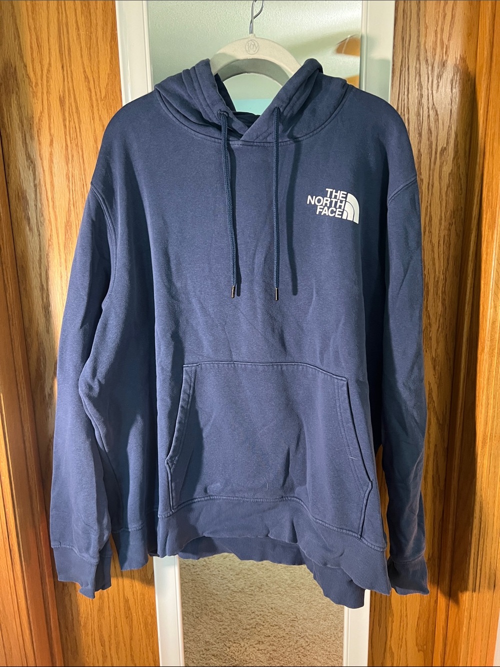 The North Face Men's Navy Crewneck Hooded Sweatshirt